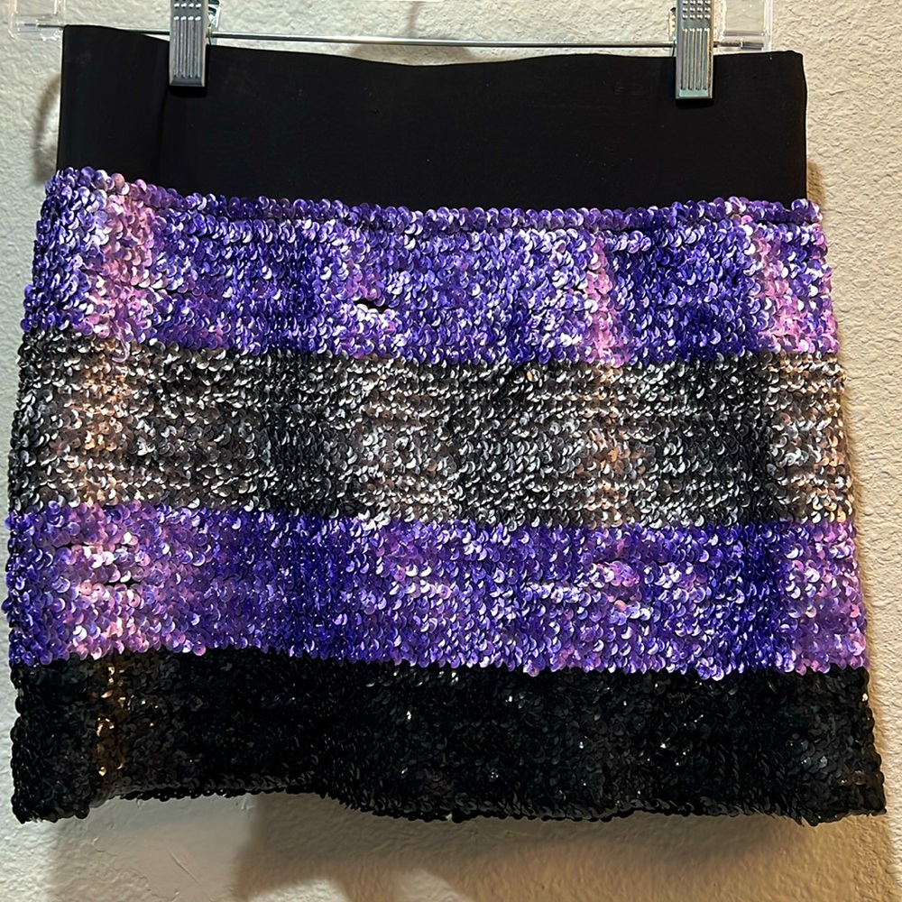Striped Sequined Mini